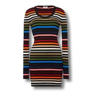 SONIA RYKIEL Colorful Striped Knit Dress